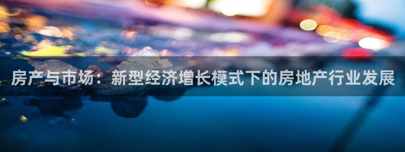 新宝5黑：房产与市场：新型经济增长模式下的房地产行业发展