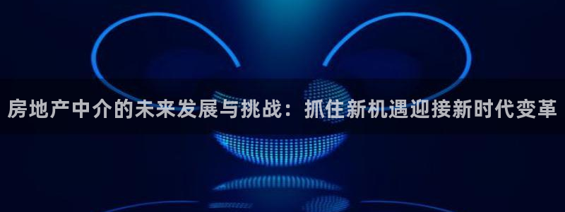 新宝5测速平台登录：房地产中介的未来发展与挑战：抓住新机遇迎