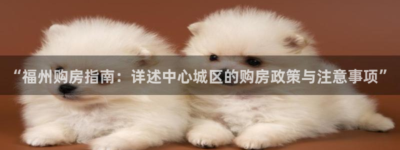 新宝5的网址：“福州购房指南：详述中心城区的购房政策与注意事