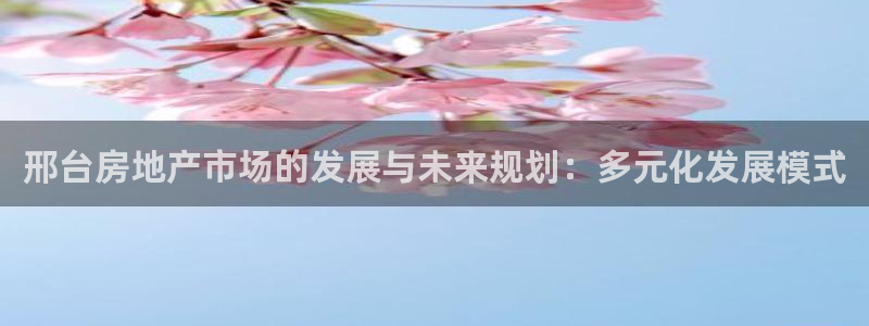 新宝5蒋74OOO5：邢台房地产市场的发展与未来规划：多元化