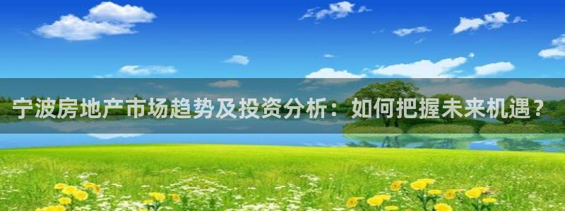 皇冠新宝5：宁波房地产市场趋势及投资分析：如何把握未来机遇？