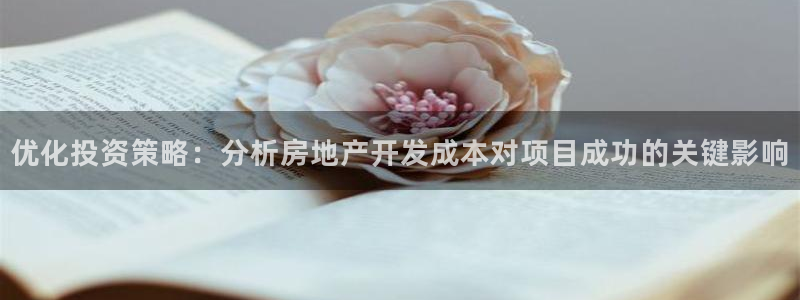 新宝5注册链接：优化投资策略：分析房地产开发成本对项目成功的