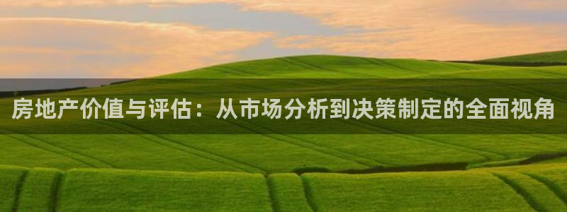 新宝5代理注册：房地产价值与评估：从市场分析到决策制定的全面