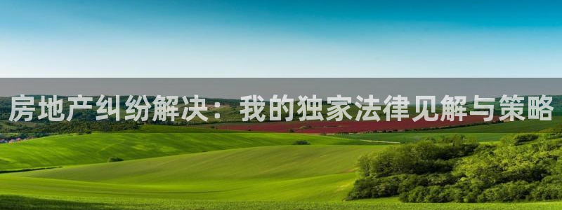 新宝5娱乐招商：房地产纠纷解决：我的独家法律见解与策略
