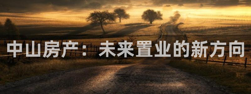 新宝5测速在线：中山房产：未来置业的新方向