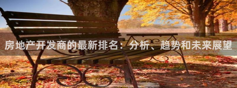 新宝5总代：房地产开发商的最新排名：分析、趋势和未来展望