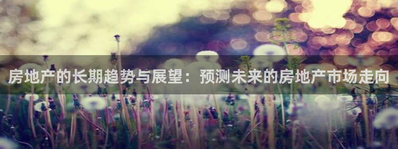 新宝5地址：房地产的长期趋势与展望：预测未来的房地产市场走向