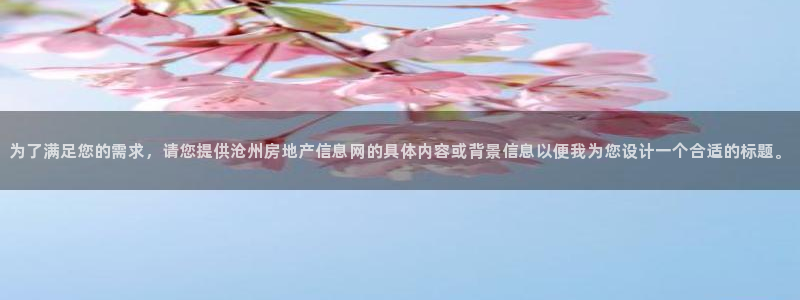 新宝娱乐5：为了满足您的需求，请您提供沧州房地产信息网的具体